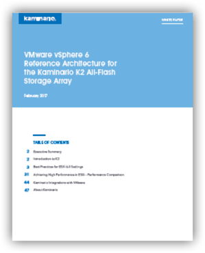 VMware vSphere 6 Reference Architecture for the Kaminario K2 All-Flash ...
